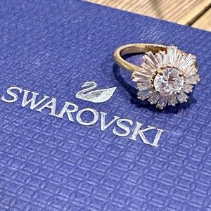 Swarovski Sunshine Rose Gold Ring Size 7
